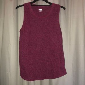 Berry colored linen tank